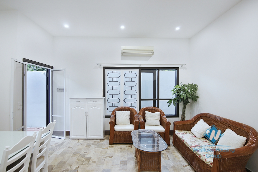 An nice tranquil bungalow with fully exquisite interior for rent in Tay Ho